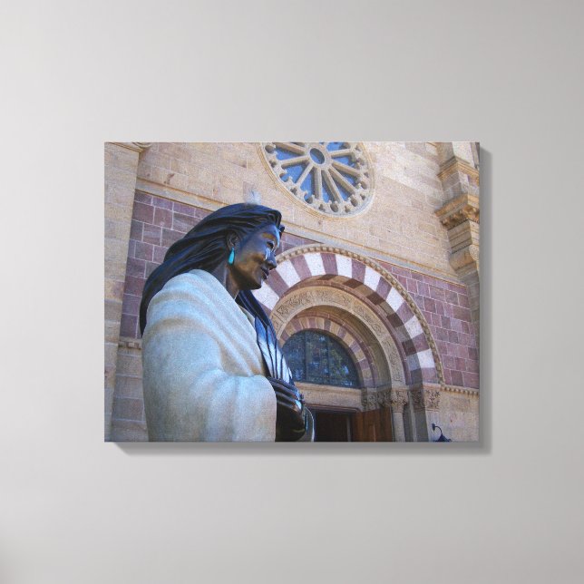Toile Cathédrale Saint François Père Noël Fe Kateri Teka (Recto)