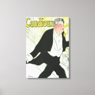 Toile Caudieux par Toulouse Lautrec, Art Nouveau Vintage
