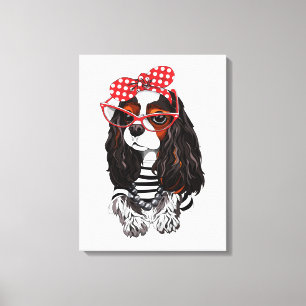 Toile Cavalier King Charles Spaniel De Paris Avec Amour