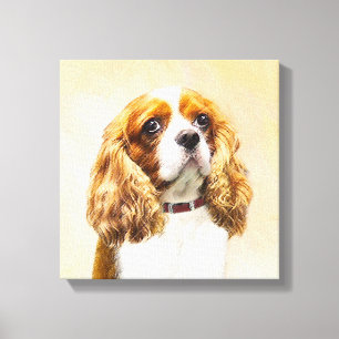 Toile Cavalier King Charles Spaniel Peinture originale