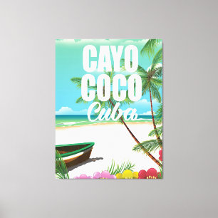 Toile Cayo Coco affiche des vacances à Cuba