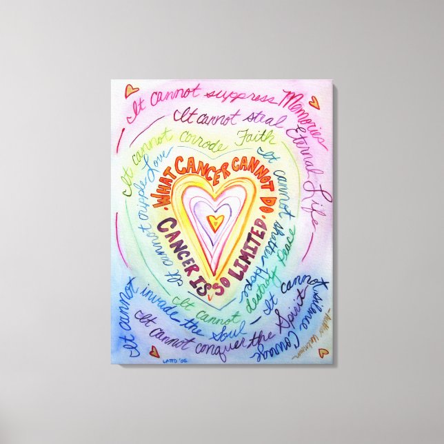 Toile Ce que le cancer ne peut pas faire Peinture cardia (Recto)