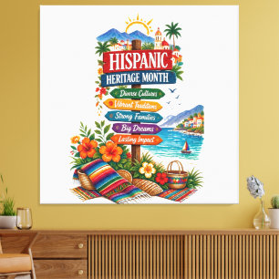 Toile Célébration côtière du Mois du patrimoine hispaniq