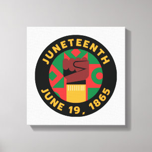 Toile Célébration de Juneteenth commémorant la liberté e