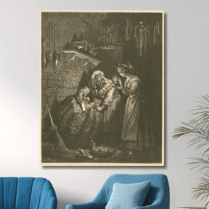 Toile Cendrillon Citrouille - Gustave Doré