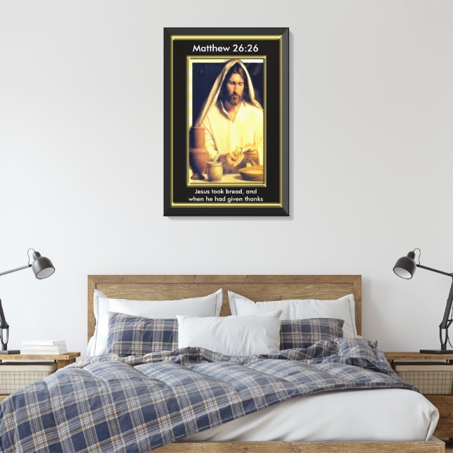 Toile Cène Divine : Casser Le Pain Avec Jésus (Insitu(Chambre))
