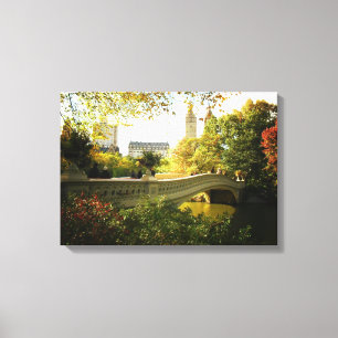 Toile Central Park - Bow Bridge - Automne