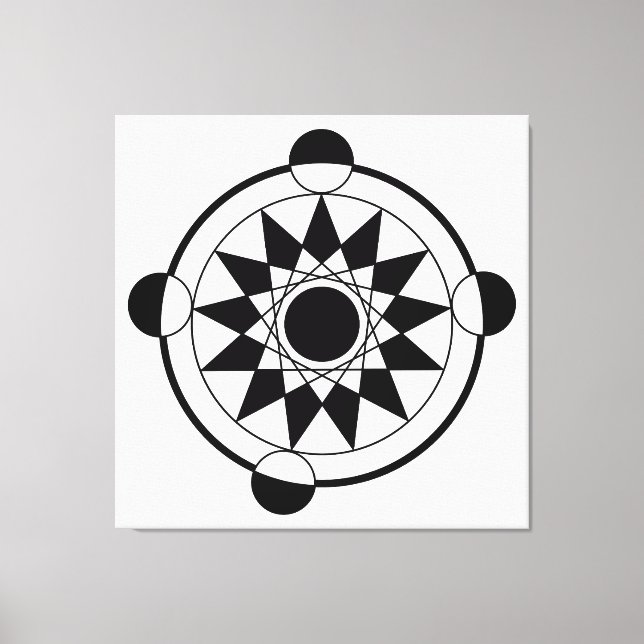 Toile Cercle de culture géométrique futuriste Mandala (Recto)