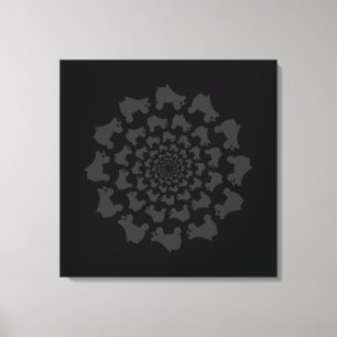 Toile cercle patiné