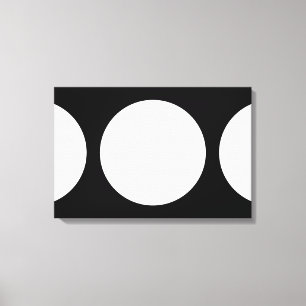 Toile Cercles blancs sur noir