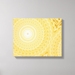 Toile Cercles jaunes motif