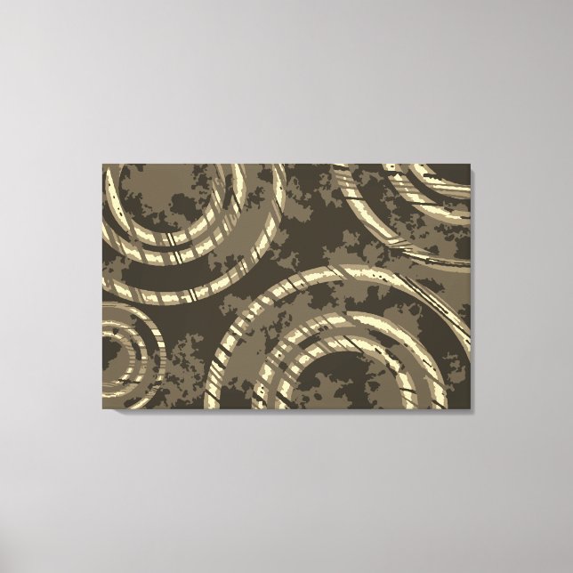 Toile Cercles neutres Abstraits dans le temps (Recto)