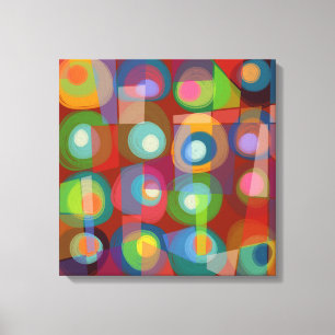 Toile Cercles peints brillants Abstraits du milieu du si