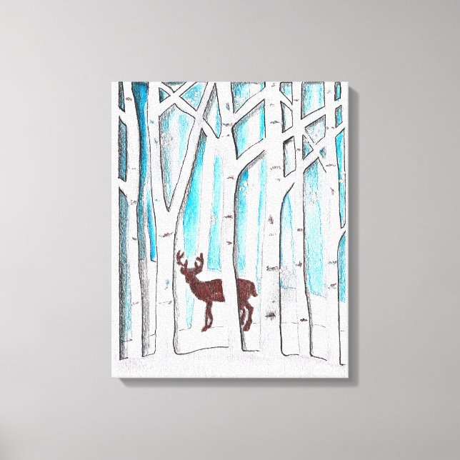 Toile Cerf d'hiver (Recto)