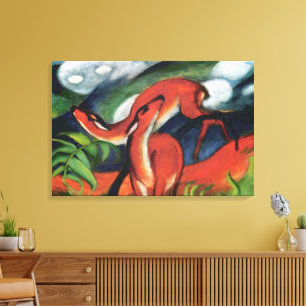 Toile Cerf rouge II de Franz Marc, peinture expressionni