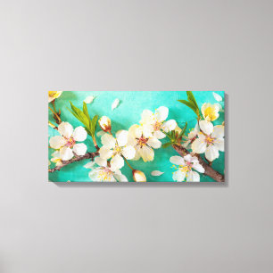 Toile Cerisiers en fleurs d'un éclat vibrant