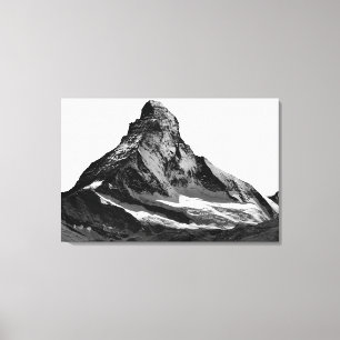 Toile Cervin noir et blanc face nord