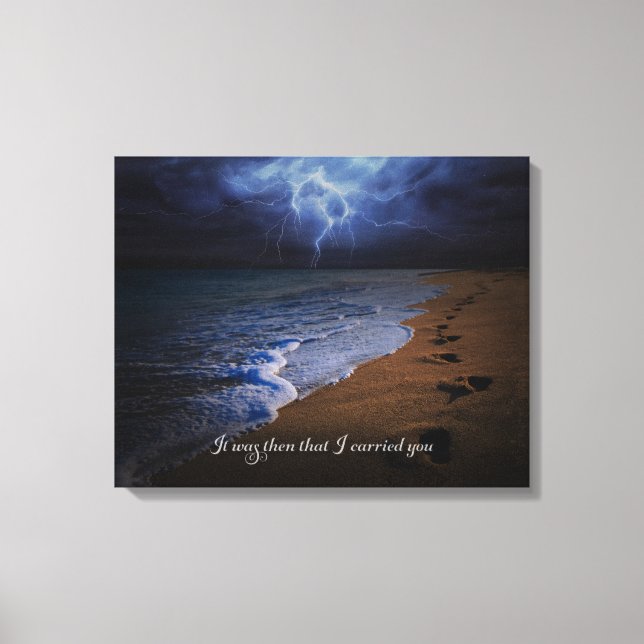 Toile C'est alors que je t'ai porté. 20x16 (orage) (Recto)