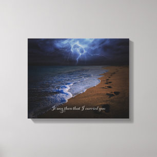 Toile C'était alors que je vous ai portés. 14x11