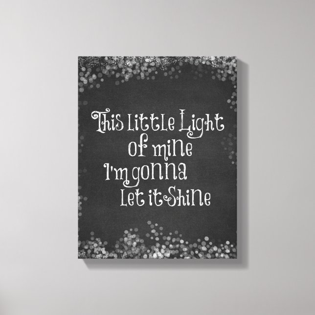 Toile Cette petite lumière à moi va la laisser briller (Recto)