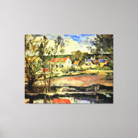 Cezanne - Dans la vallée de l'Oise, peinture d'art