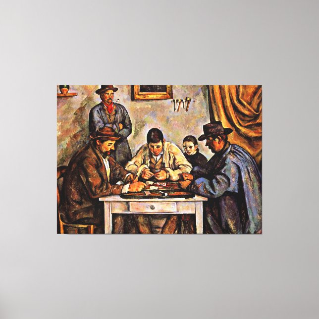 Toile Cezanne - Les Joueurs De Cartes (Recto)
