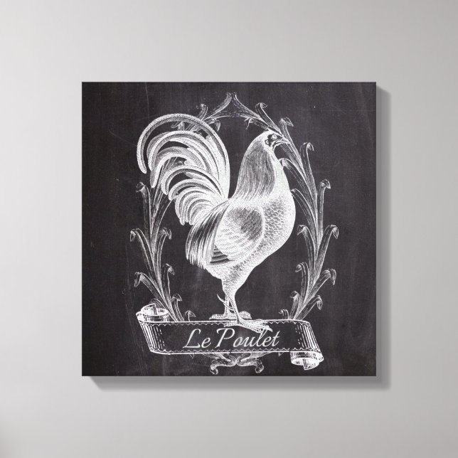 Toile chalkboard français chic western country (Recto)