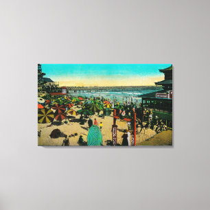 Toile Chambre de plage et de Bath, longue plage de