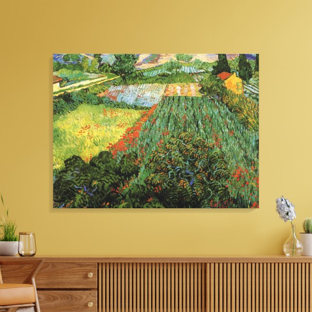 Toile Champ avec des pavots par Vincent van Gogh (Insitu(Salon))