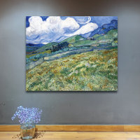 Champ de blé avec Montagnes Vincent van Gogh