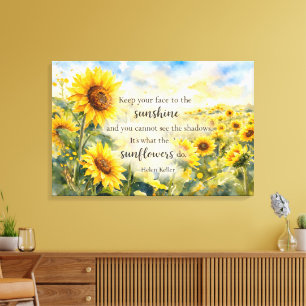 Toile Champ de Tournesols – Tournesol à l'aquarelle