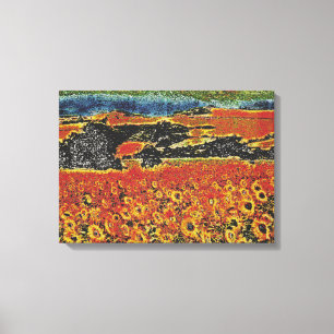 Toile champ des tournesols