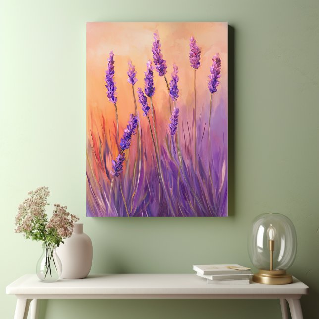 Toile Champ Lavande aquarelle (Créateur téléchargé)