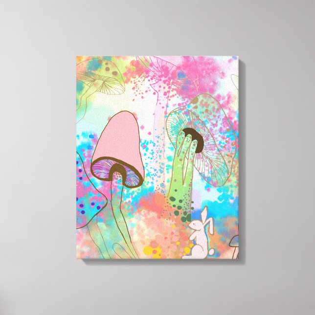 Toile Champignon aquarelle (Recto)