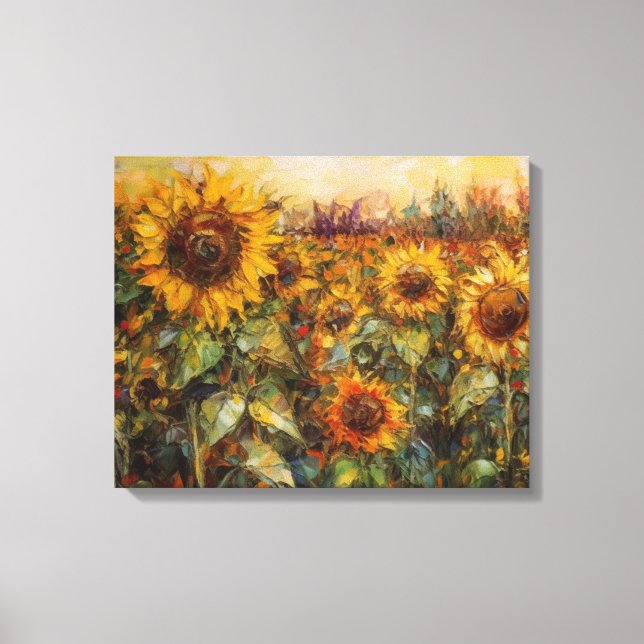Toile Champs de tournesols - Audacieux et Abstraits De (Recto)