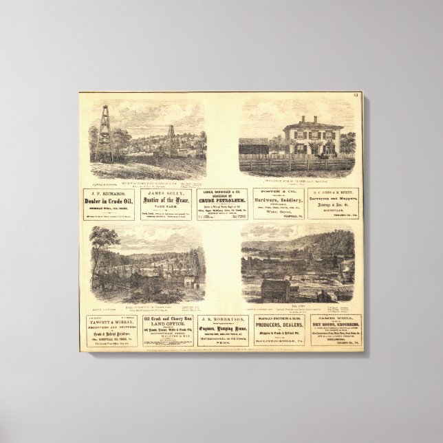 Toile Champs pétroliers, résidence (Recto)