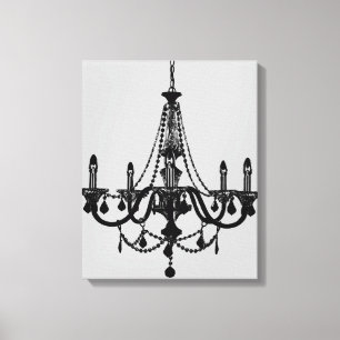 Toile Chandelier noir
