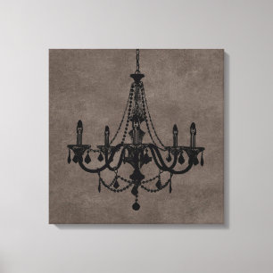 Toile Chandelier noir