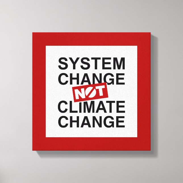 Toile Changement de système et non changement climatique (Recto)