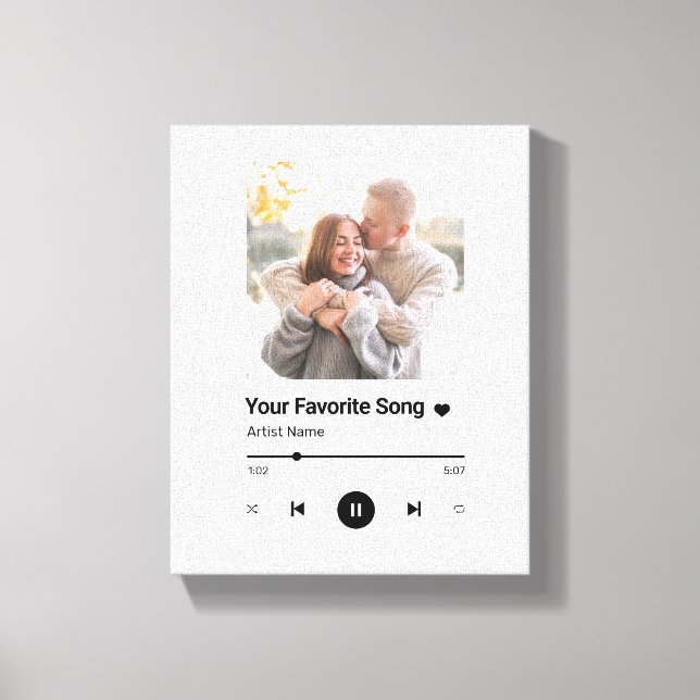Toile Chanson Personnalisée Chanson Favorite One (Recto)