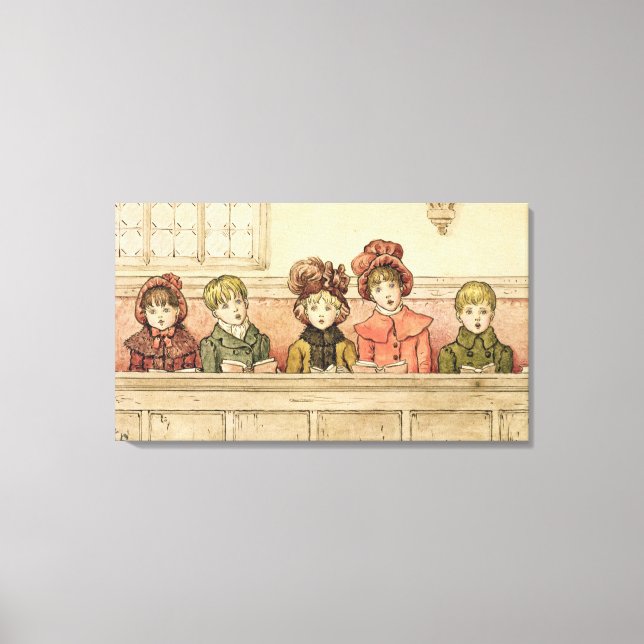 Toile Chanter à l'église (avec papier) (Recto)