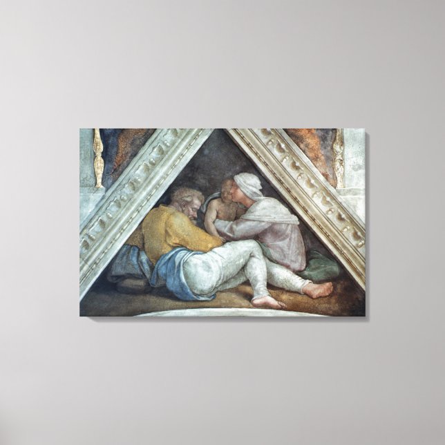 Toile Chapelle Sixtine Plafond : Les ancêtres du Christ (Recto)