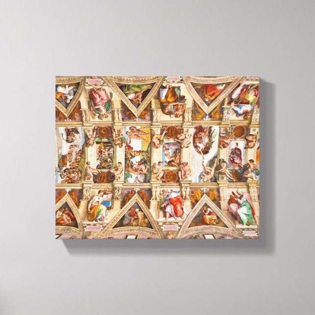 Toile Chapelle Sixtine Plafond par Michel-Ange (Recto)