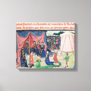 Toile Charlemagne et ses barons étant enchantés