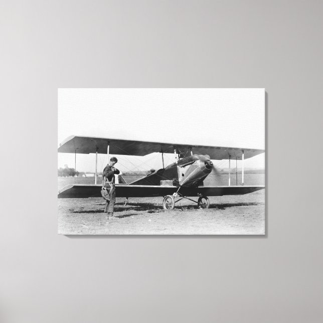 Toile Charles Lindbergh avec le sergent (Recto)