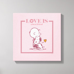 Toile Charlie Brown & Snoopy - L'amour est un meilleur a