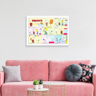 Toile Charlie Brown, Snoopy & Sally   Crème glacée