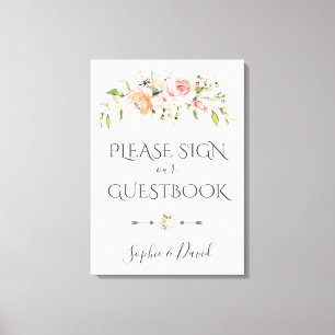 Toile Charm Blush Cream Floral Mariage d'accueil