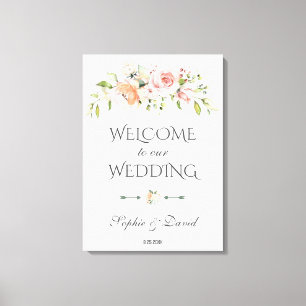 Toile Charm Blush Cream Floral Mariage d'accueil