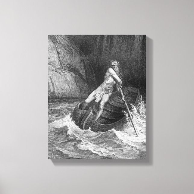 Toile Charon, le Ferryman de l'Enfer (Recto)